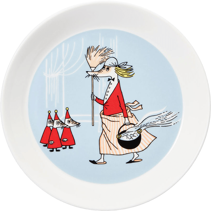 Mumin tallrik 19 cm Filifjonkan grå, från Arabia, i färgen Grå.