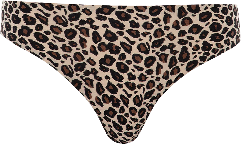 Softstretch Panties Thong, från Chantelle, i färgen Leopard Print.