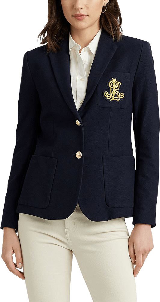 Patch Jacquard Blazer, från Lauren Ralph Lauren, i färgen Lauren Navy.