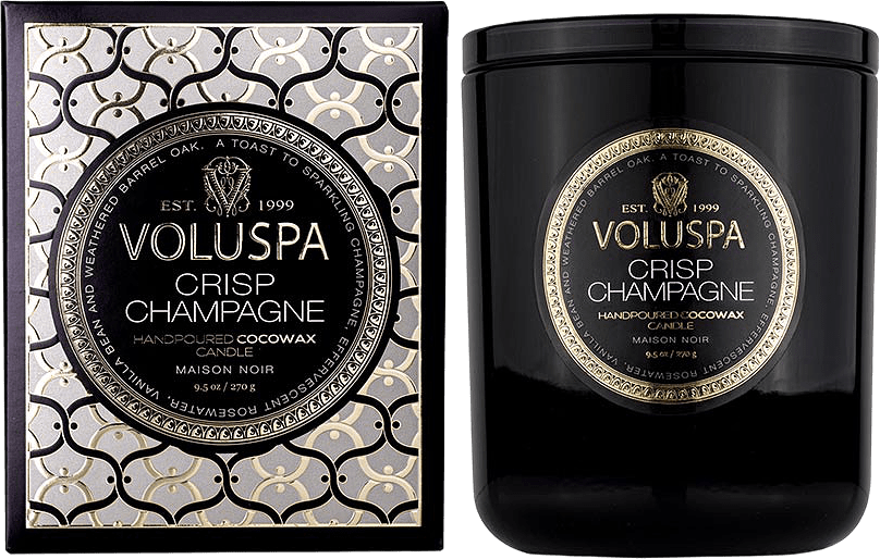 Boxed Candle 60h Crisp Champagne, från Voluspa.