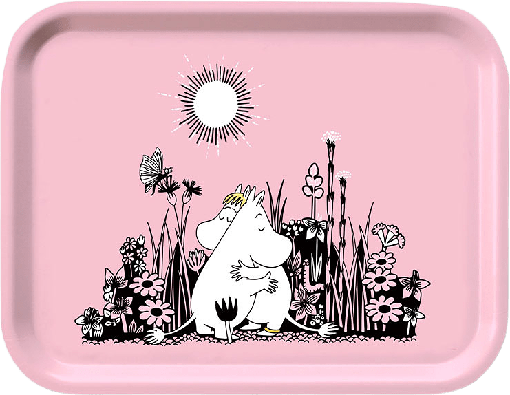 Opto Design serveringsbricka ’Mumin kram’, från Opto Design, i färgen Rosa.