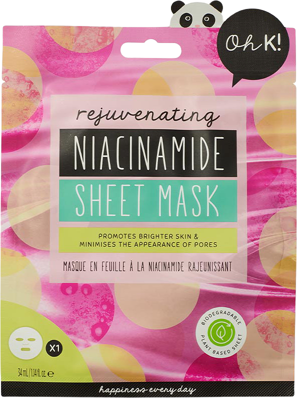 Rejuvenating Niacinamide Sheet Mask, från Oh K, i färgen Pink.