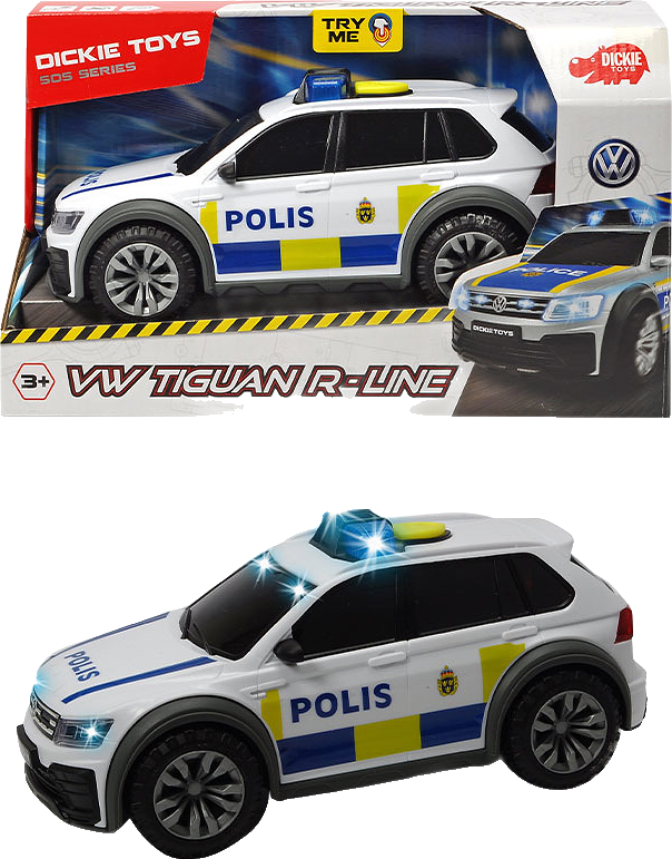 VW Tiguan R-Line Svensk Polisbil m. Ljud och Ljus, från Dickie.