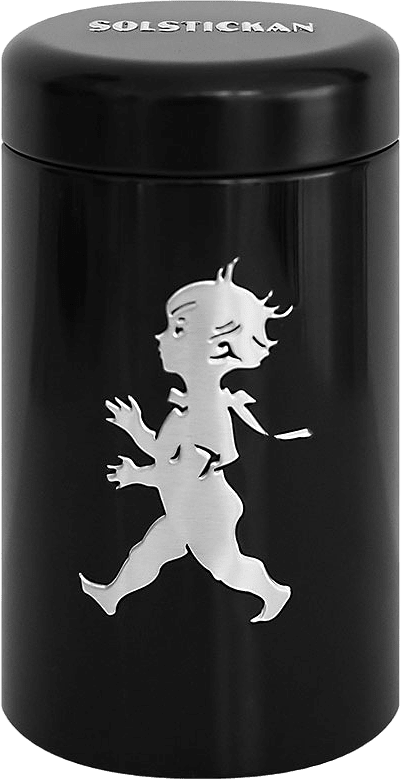 Tändsticksrör – Svart, från Solstickan Design, i färgen Svart/Silver.