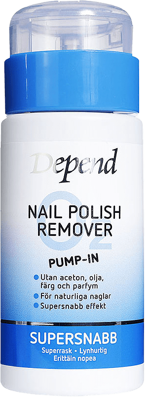 O2 Nail Polish Remover Pump-In Super Fast, från Depend.