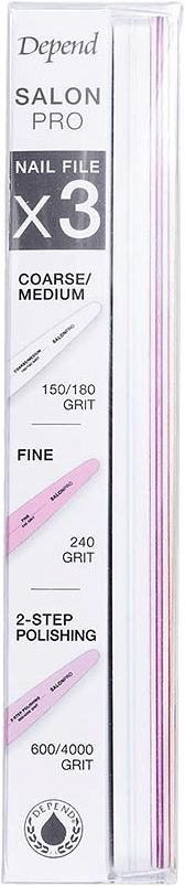 3-pack Salon Pro Nail File Kit, från Depend.