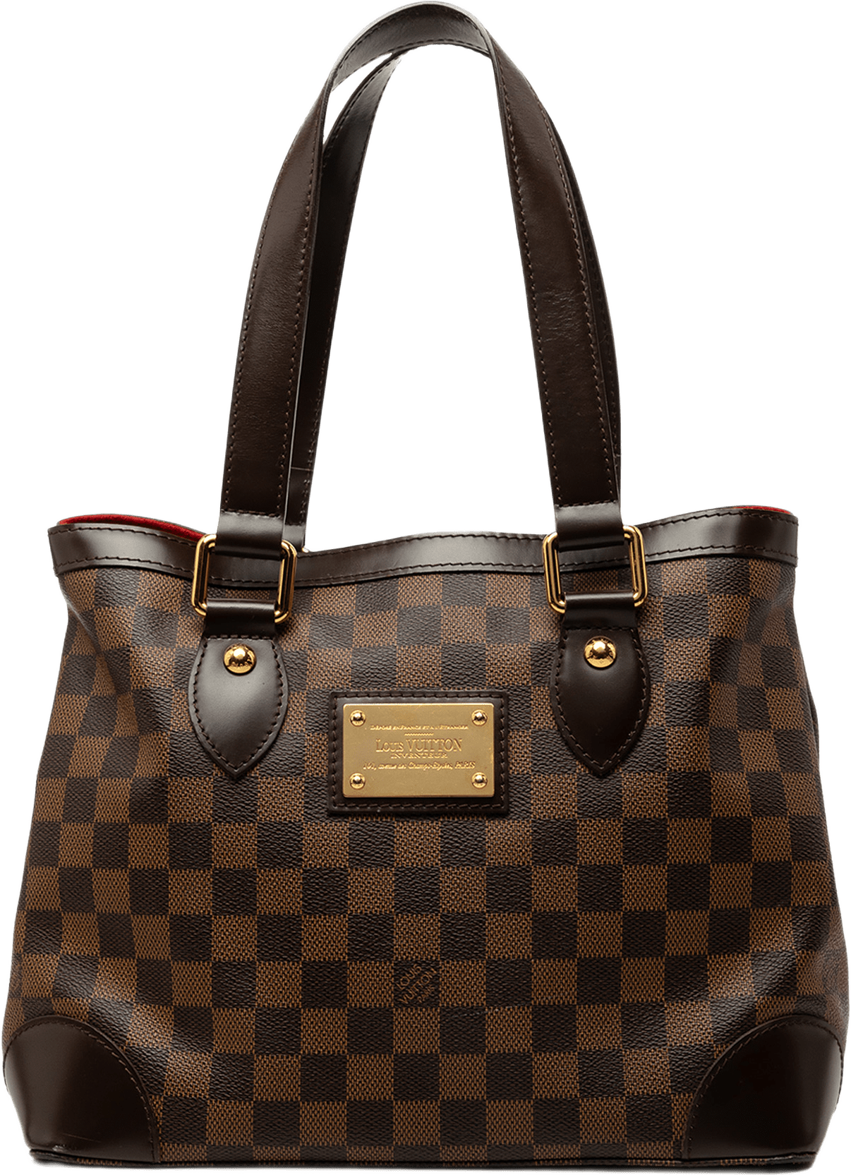 Louis Vuitton Damier Ebene Hampstead Pm, från Luxclusif, i färgen brun.