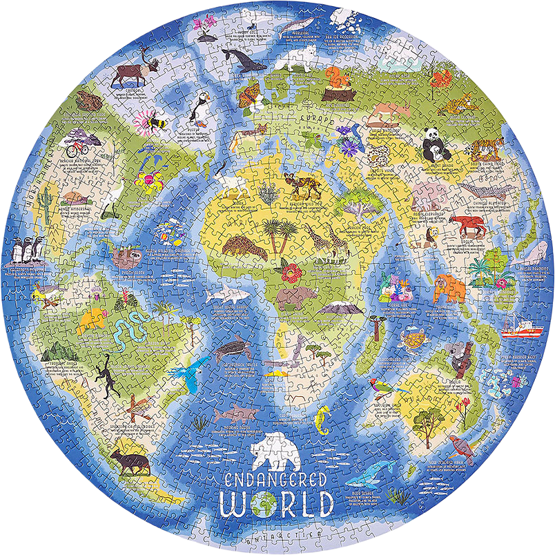 Pussel Endangered World - 1000 bitar, från Ridley`s Games, i färgen Multi.