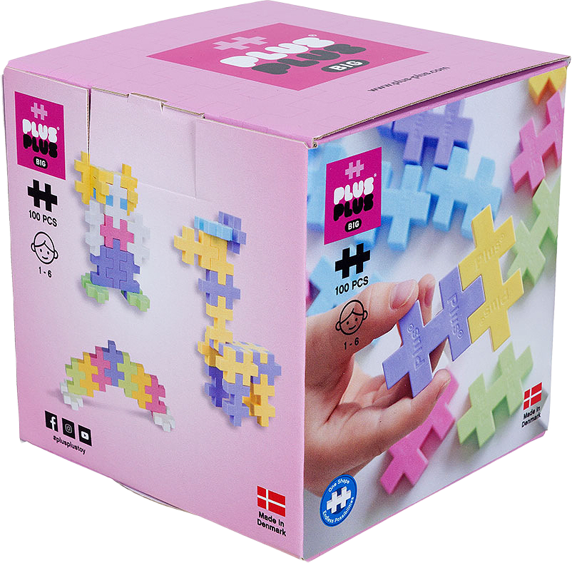 Plus-Plus Byggbitar BIG Pastel Mix 100 pcs, från PLUS PLUS.