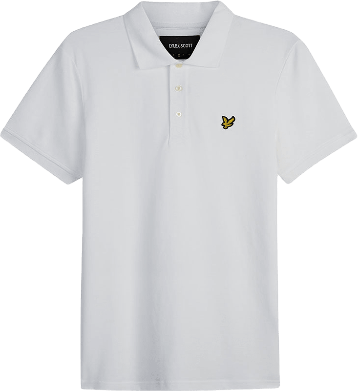 Plain Polo Shirt, från Lyle & Scott, i färgen White.