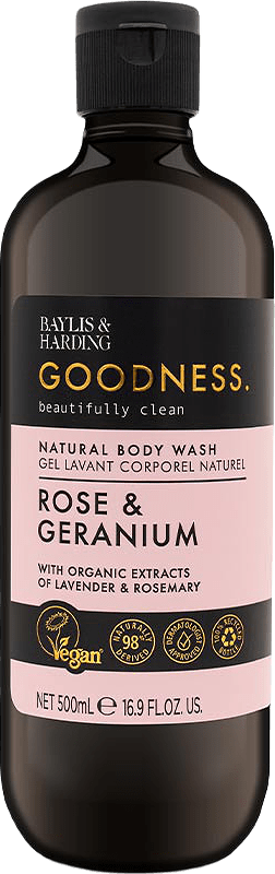 Goodness Rose & Geranium Body Wash, från Baylis & Harding.