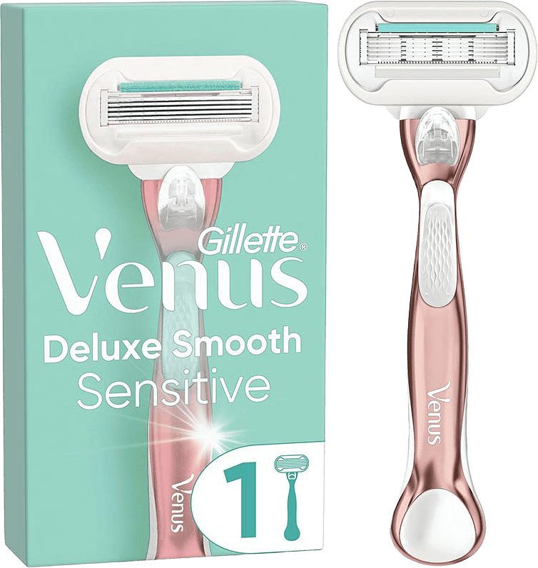 Deluxe Smooth Sensitive RoseGold Rakhyvel med 1 Rakblad