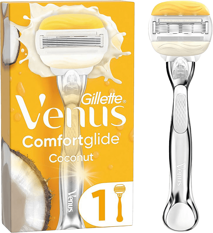 Comfortglide Coconut Plus Olay Platinum Rakhyvel med 1 Rakblad, från Venus.