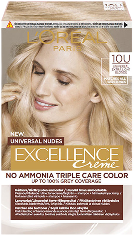 Excellence Universal Nudes 10U Universal Lightest Blonde, från L'Oréal Paris, i färgen Lightest Blonde.
