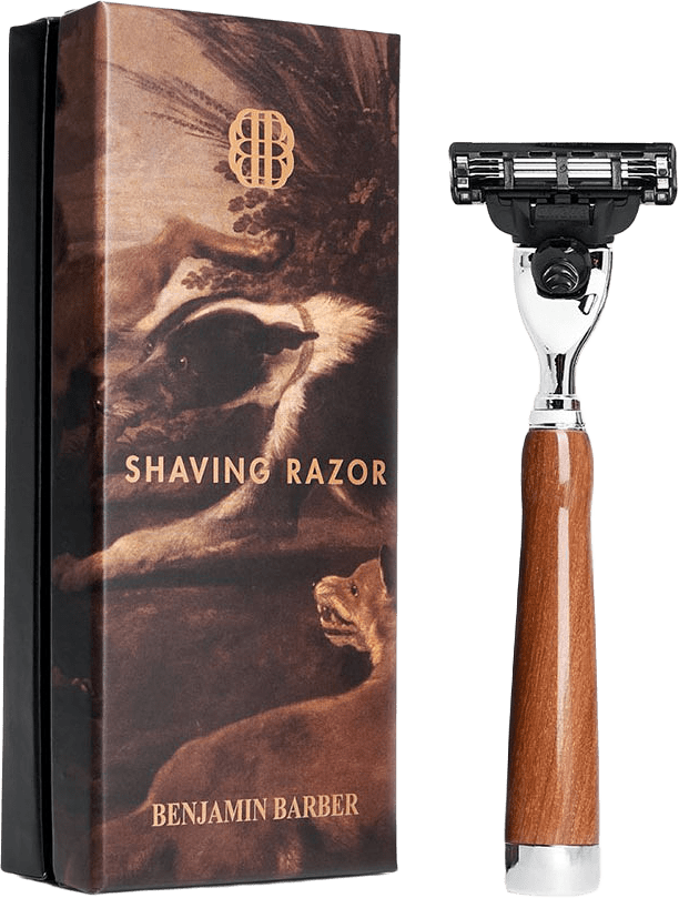 Classic Shaving Razor Mach3 Wood, från Benjamin Barber.