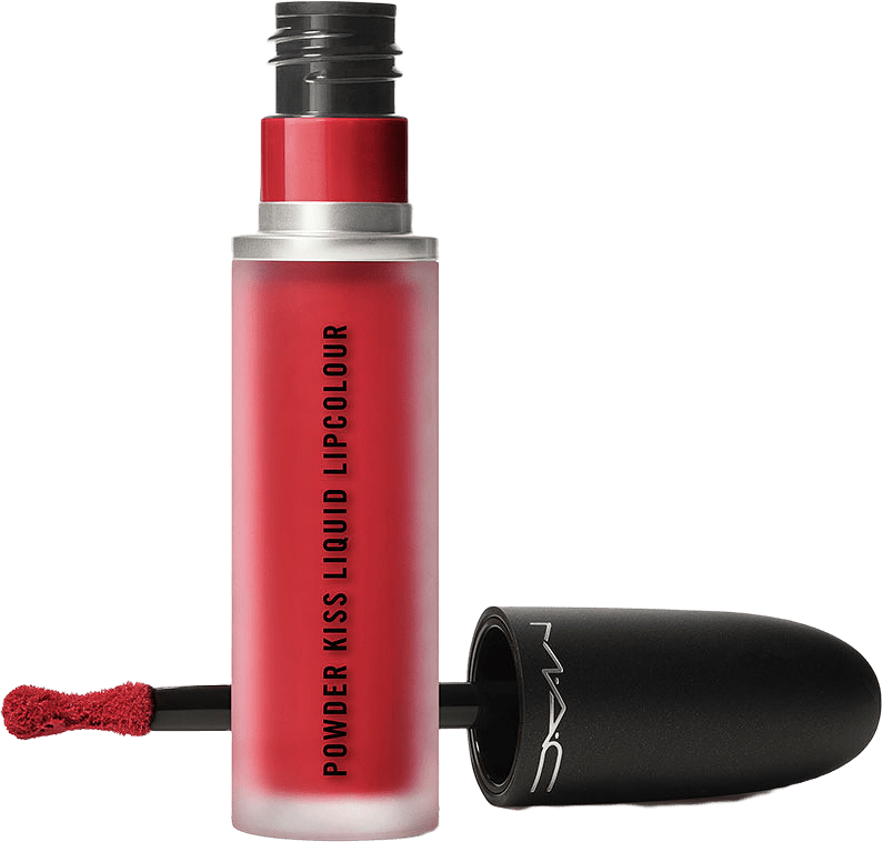 Powder Kiss Liquid Lip Color, från MAC Cosmetics, i färgen Ruby Boo.