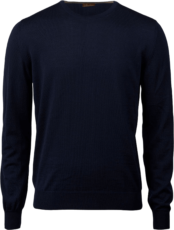 Blue Merino Crew Neck, från Stenströms, i färgen Navy.