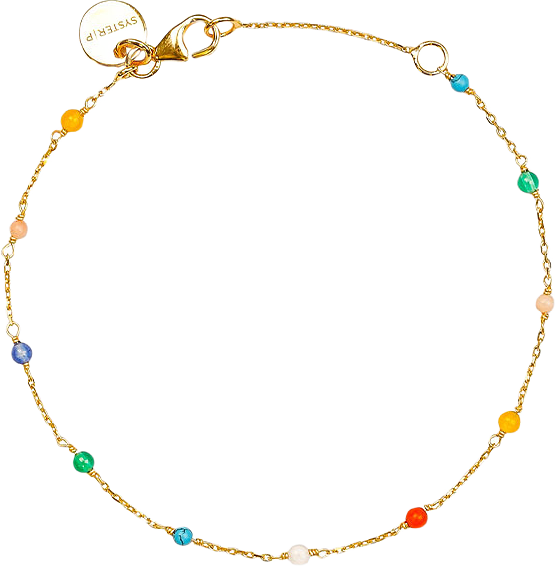 Santa Monica Multicolour Bracelet, från Syster P, i färgen Gold.