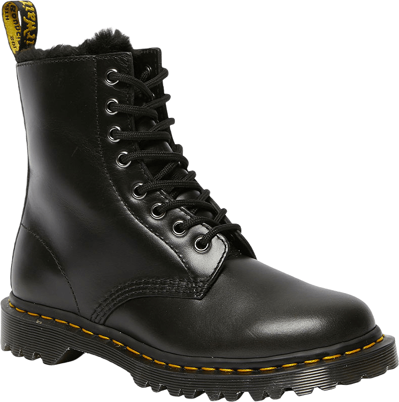 1460 Serena Dark Grey Atlas, från Dr. Martens, i färgen Dark Grey.