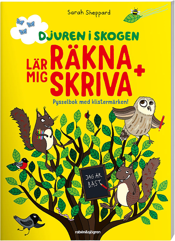 Lär dig räkna och skriva med Djuren i skogen, från Raben & Sjögren.