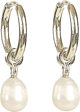 Treasurre Pearl Hoops Silver, från Syster P, i färgen Silver.