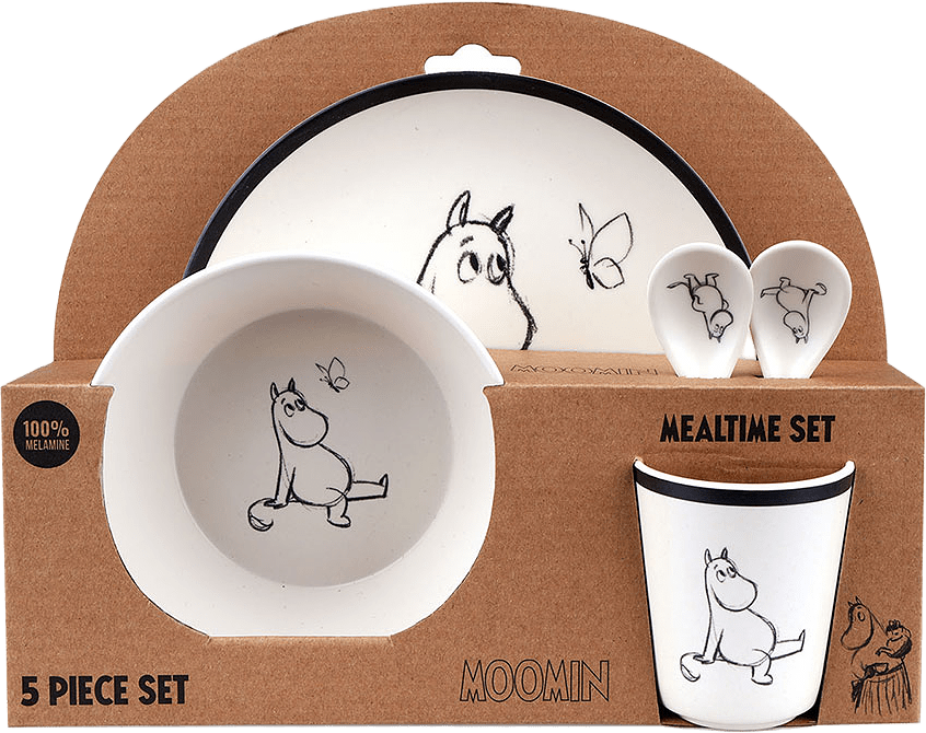 Mumin 5 delar Barnservis Melamine, från Mumin.
