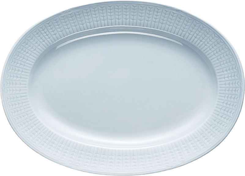 Fat oval Swedish Grace, från Rörstrand, i färgen Is.