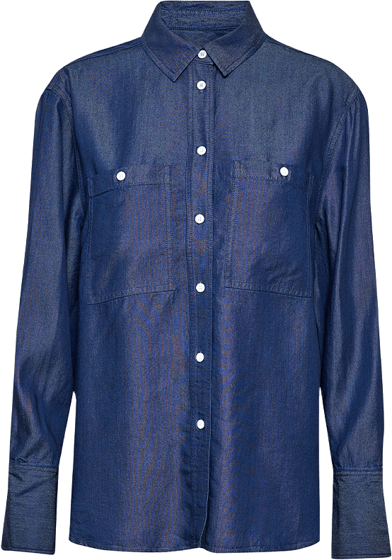 GazinIW Shirt, från Inwear, i färgen Denim Look.