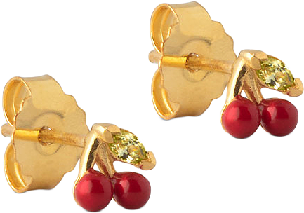 Örhängen, Cherry, från ENAMEL Copenhagen, i färgen Red.