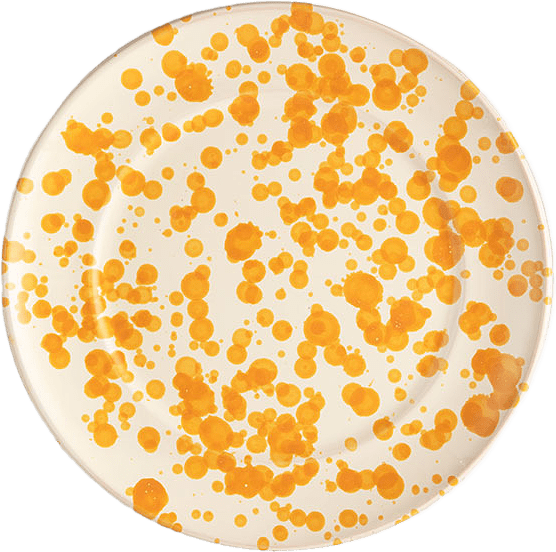 Assiett Spruzzi, från Benegiamo, i färgen Gul.