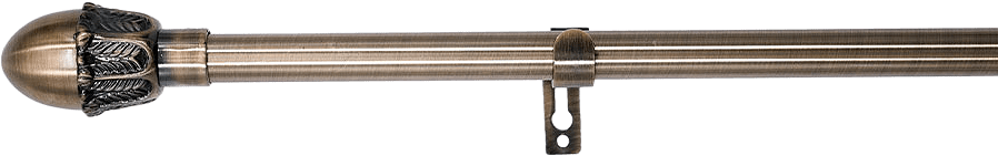 Gardinstång Mozart Ø 19 mm 120-210 cm, a-mäss, från Kirsch, i färgen Antikmässing.