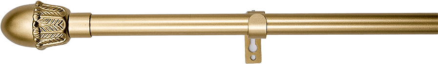 Gardinstång Mozart Ø 19 mm 210-380 cm, blankt guld, från Kirsch, i färgen Blankt Guld.