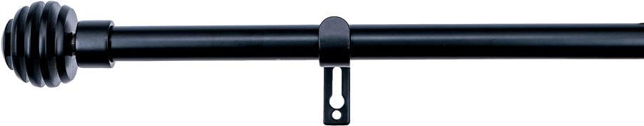Gardinstång Aura Ø 19 mm 90-160 cm, svart, från Kirsch, i färgen Svart.