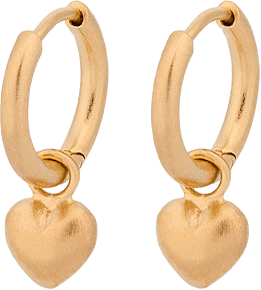 Heart Huggies, från Pernille Corydon, i färgen Gold Plated Silver.