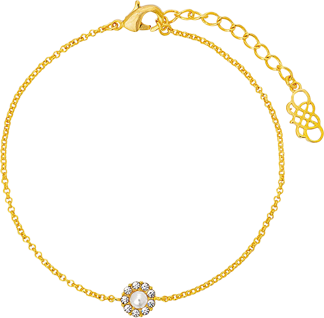 Petite Miss Sofia Pearl Bracelet - Crystal, från Lily and Rose, i färgen Crystal.