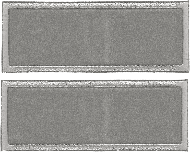 Applikation Reflex Rectangle, från Trend-Tex, i färgen Silvergrå.