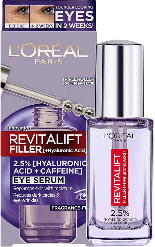 L'Oréal Paris Revitalift Filler 2.5% Hyaluronic Acid+Caffeine Eye Serum, från L'Oréal Paris.