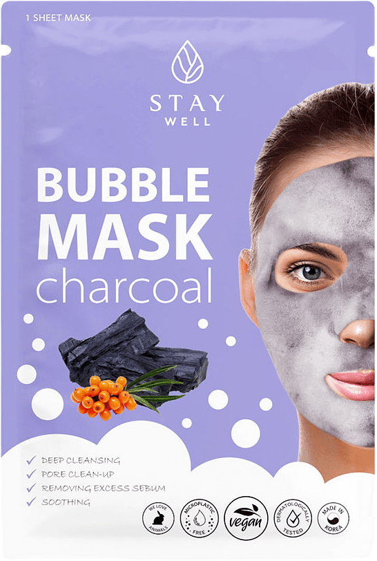 Deep Cleansing Bubble Mask CHARCOAL, från Stay Well.