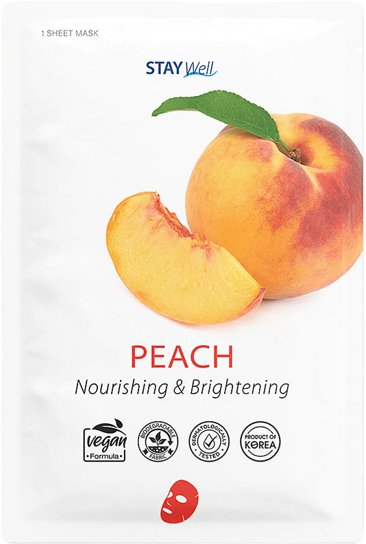 Peach Sheet Mask, från Stay Well.