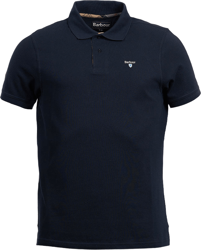 Tartan Pique Polo, från Barbour, i färgen New Navy.