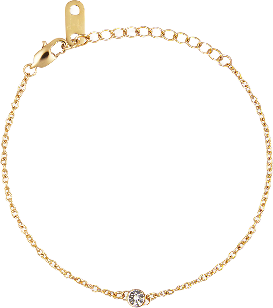 Thin Diamond Gold Medium Bracelet, från Mockberg, i färgen Silver.