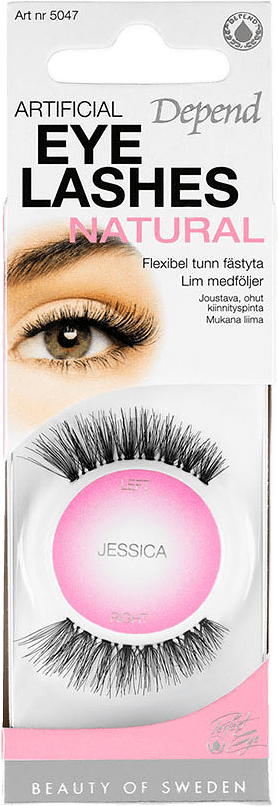 Natural Artificial Eyelashes Jessica, från Depend, i färgen Jessica.