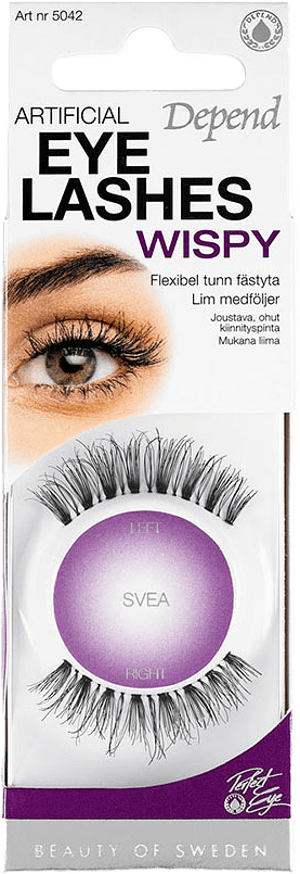 Wispy Artificial Eyelashes Svea, från Depend, i färgen Svea.