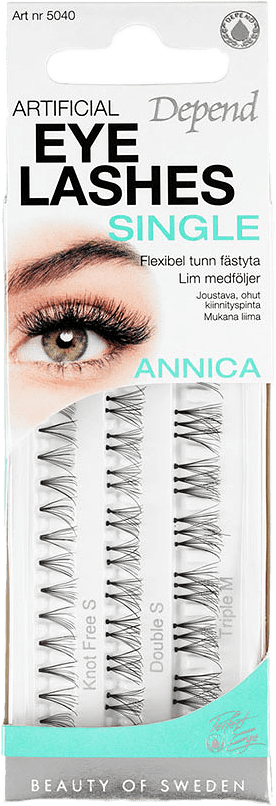 Single Artificial Eyelashes Annica, från Depend, i färgen Annica.