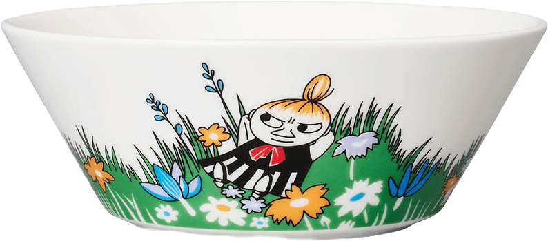 Mumin skål  15 cm Lilla My på ängen, från Arabia, i färgen Vit.