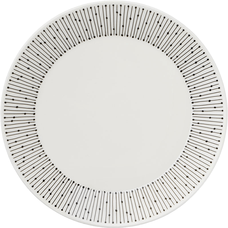 Mainio tallrik 19 cm Sarastus, från Arabia, i färgen Svart/Vit.