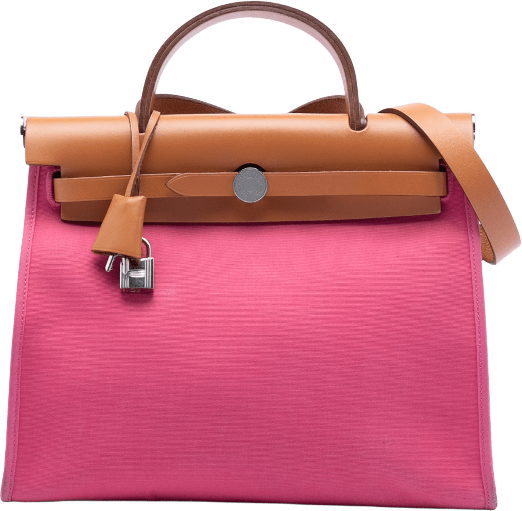 Hermès Toile Herbag Zip 31, från Luxclusif, i färgen pink.