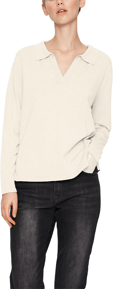 MilaSZ Polo Pullover, från Saint Tropez, i färgen Ice.