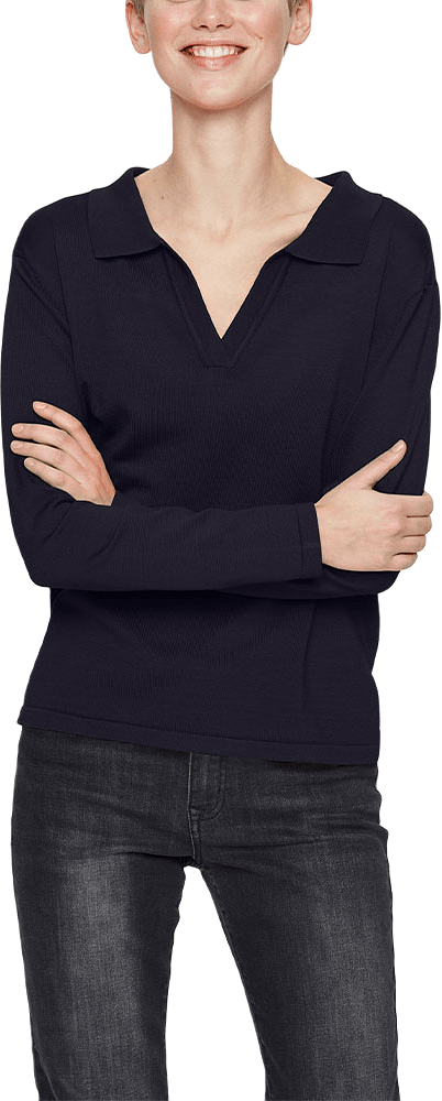 MilaSZ Polo Pullover, från Saint Tropez, i färgen Night Sky.