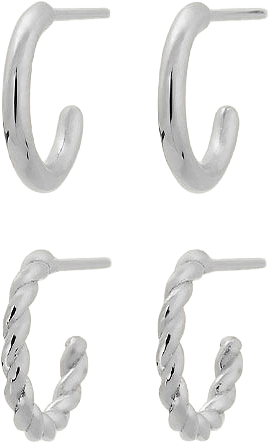 Duo Pair Creoles Steel, från Edblad, i färgen Steel.